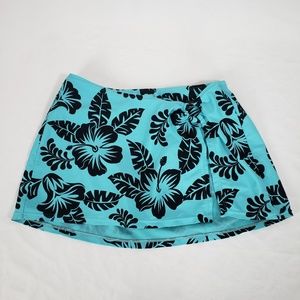 Ocean Dream Swim Bottom Auqua Black Hibiscus  10